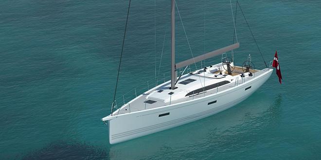 Xp 50 with 'light grey' waterline stripes and new 'light grey' side decks © X-Yachts